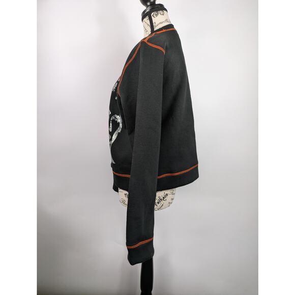 Scares Studio Designer Womens Small Sweater Rhinestone Target New York Ghost - Picture 2 of 12